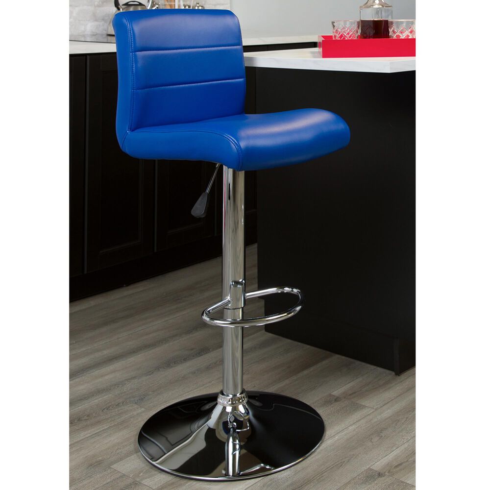 Flash Furniture Adjustable Barstool in Blue, , large