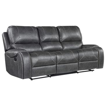 Steve Silver Keily Manual Reclining Sofa with Dropdown Table in Dove Grey, , large