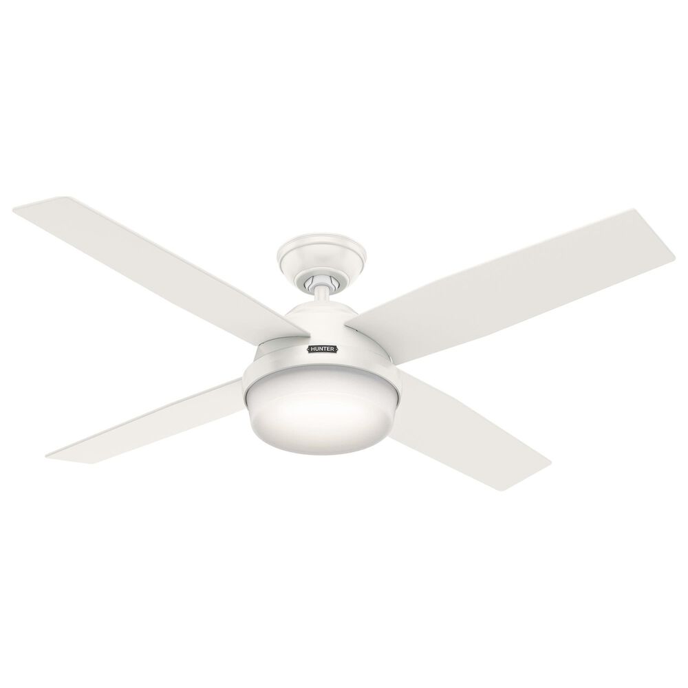 Hunter Dempsey 52&quot; Ceiling Fan with Lights in Fresh White, , large