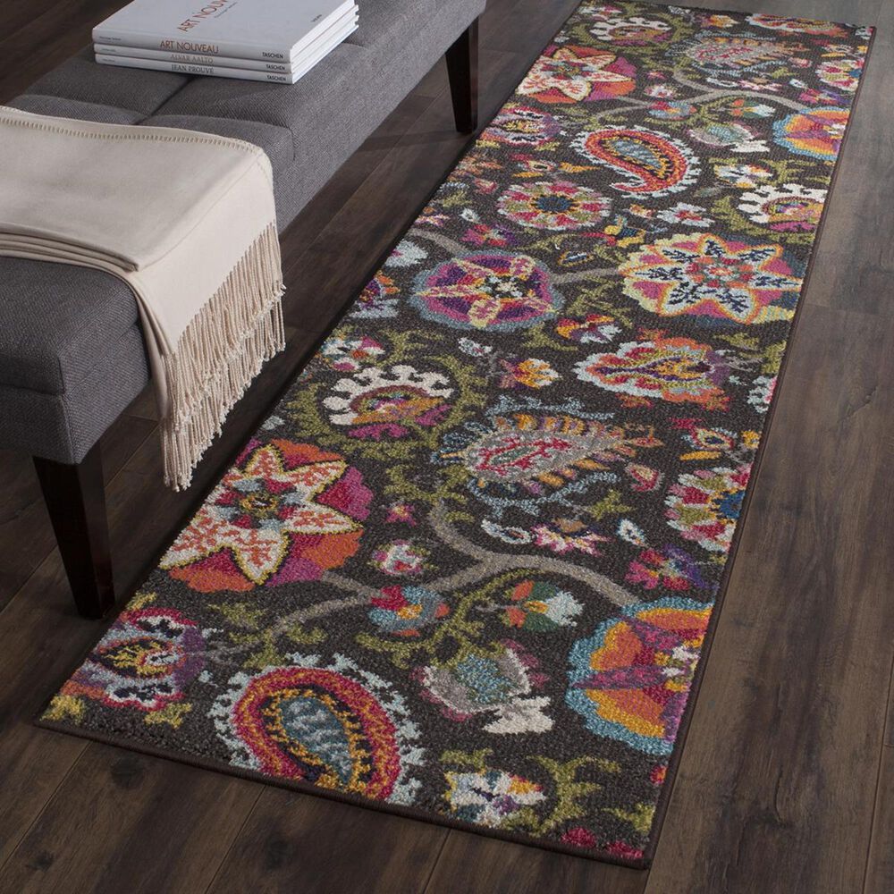 Safavieh Monaco MNC229B-212 2"2" x 12" Brown/Multi Runner, , large