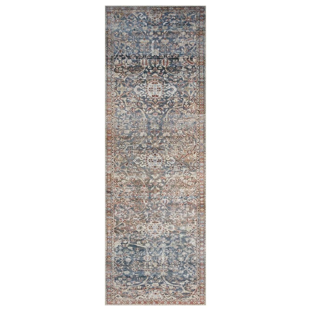Chris Loves Julia x Loloi Jules 2&#39;6&quot; x 9&#39;6&quot; Denim and Spice Runner, , large