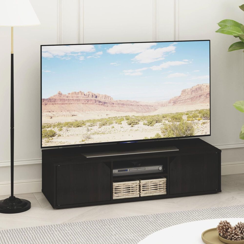 HOMLUX 47.2" TV Stand with 2-Door in Espresso, , large