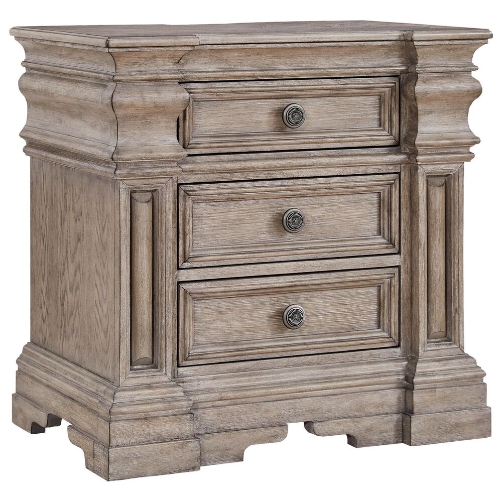 Millenium Blairhurst 3-Drawer Nightstand in Light Grayish Brown, , large