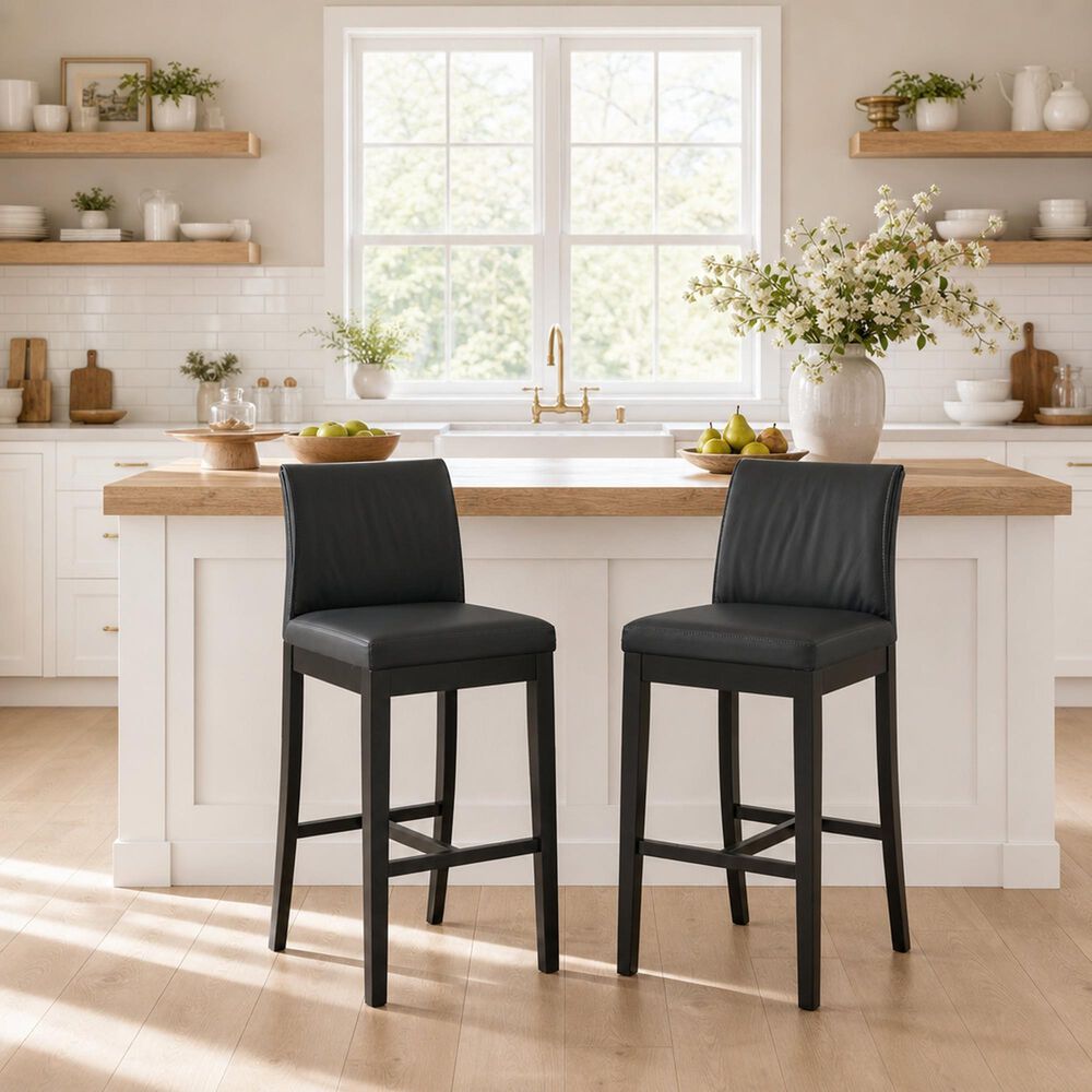 Armen Living Velena 30" Barstool in Black, , large
