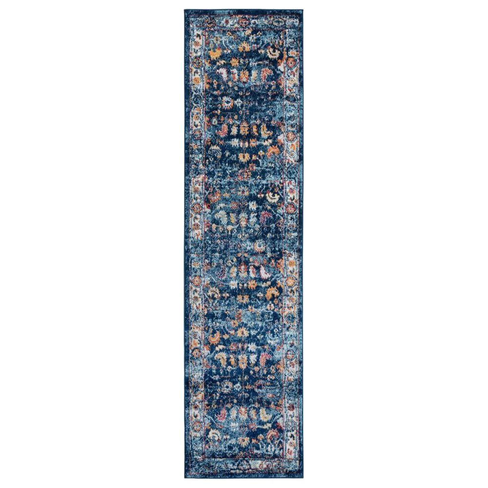 Amer Rugs Alexandria 2" x 6" Navy Runner, , large