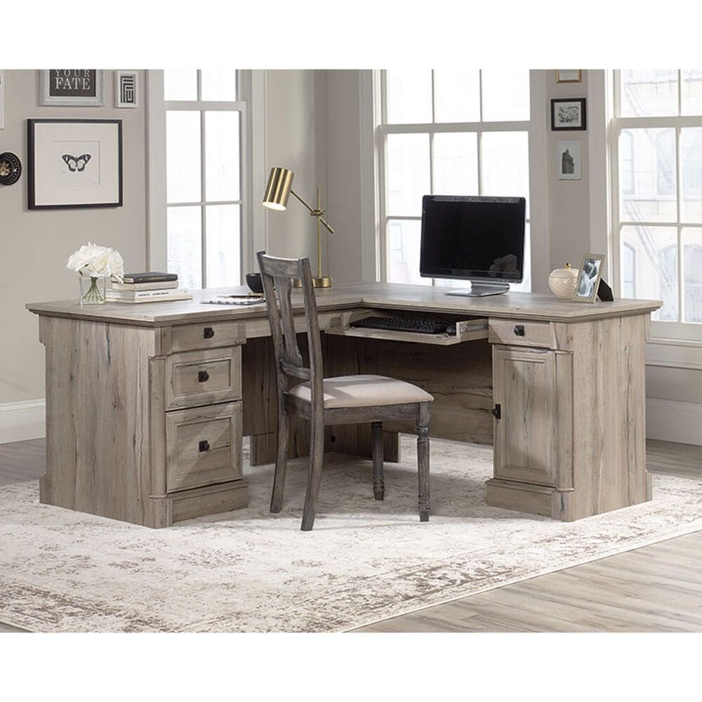 Sauder Palladia L-Shaped Desk in Split Oak, , large