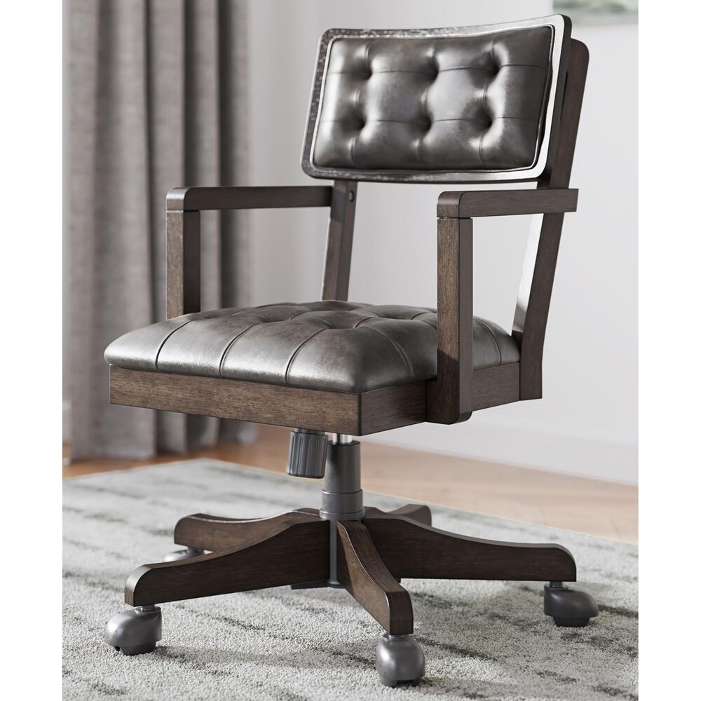 Ashley Breckington Desk Chair in Dark Brown, , large