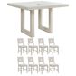 Elements Avalanche 9-Piece Counter Height Dining Set in Antique White, , large