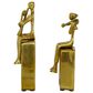 Maple and Jade 14" Musician Sculpture in Gold (Set of 2), , large