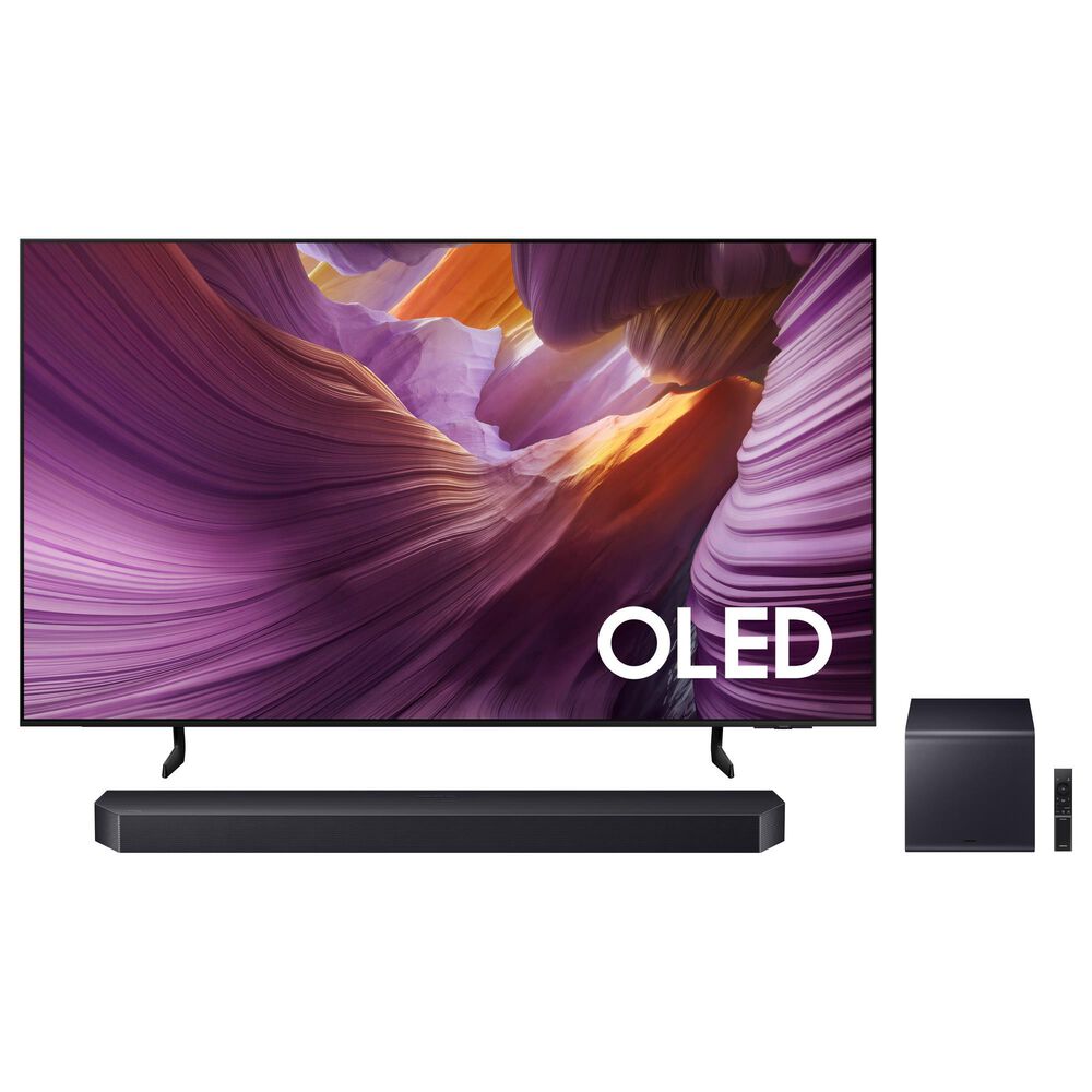Samsung 77" Class S85F OLED 4K Vision AI in Black - Smart TV with Titan Black Q-Series 7.1.2 Channel Soundbar System, , large