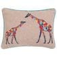 Levtex Mackenzie 14" x 18" Giraffes Burlap Lumbar Throw Pillow in Natural, Bright Blue and Multicolor, , large