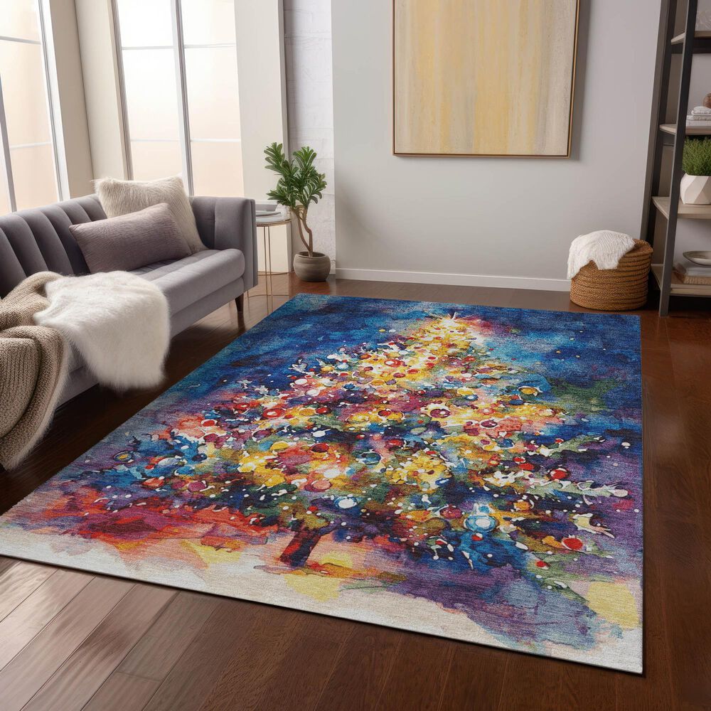 Dalyn Rug Company Wonderland WN14 3&#39; x 5&#39; Navy Indoor/Outdoor Area Rug, , large