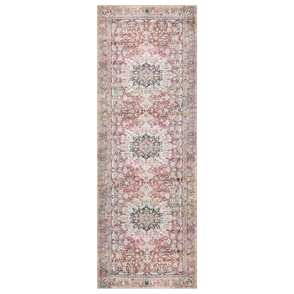 Loloi II Wynter WYN-05 2" x 5" Tomato/Teal, , large