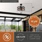 Vaxcel Humboldt 21" LED Ceiling Fan in Oil Rubbed Bronze and Burnished Teak, , large