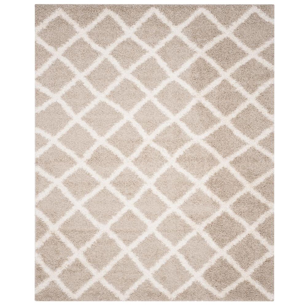 Safavieh Dallas Shag SGD258D-10 10" x 14" Beige/Ivory Area Rug, , large