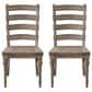 Emerald Home Furnishings Interlude Side Chair with Ladder Back in Sandstone Buff (Set of 2), , large