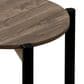 Furniture of America Elovier End Table with Open Shelf in Dark Gray and Black, , large
