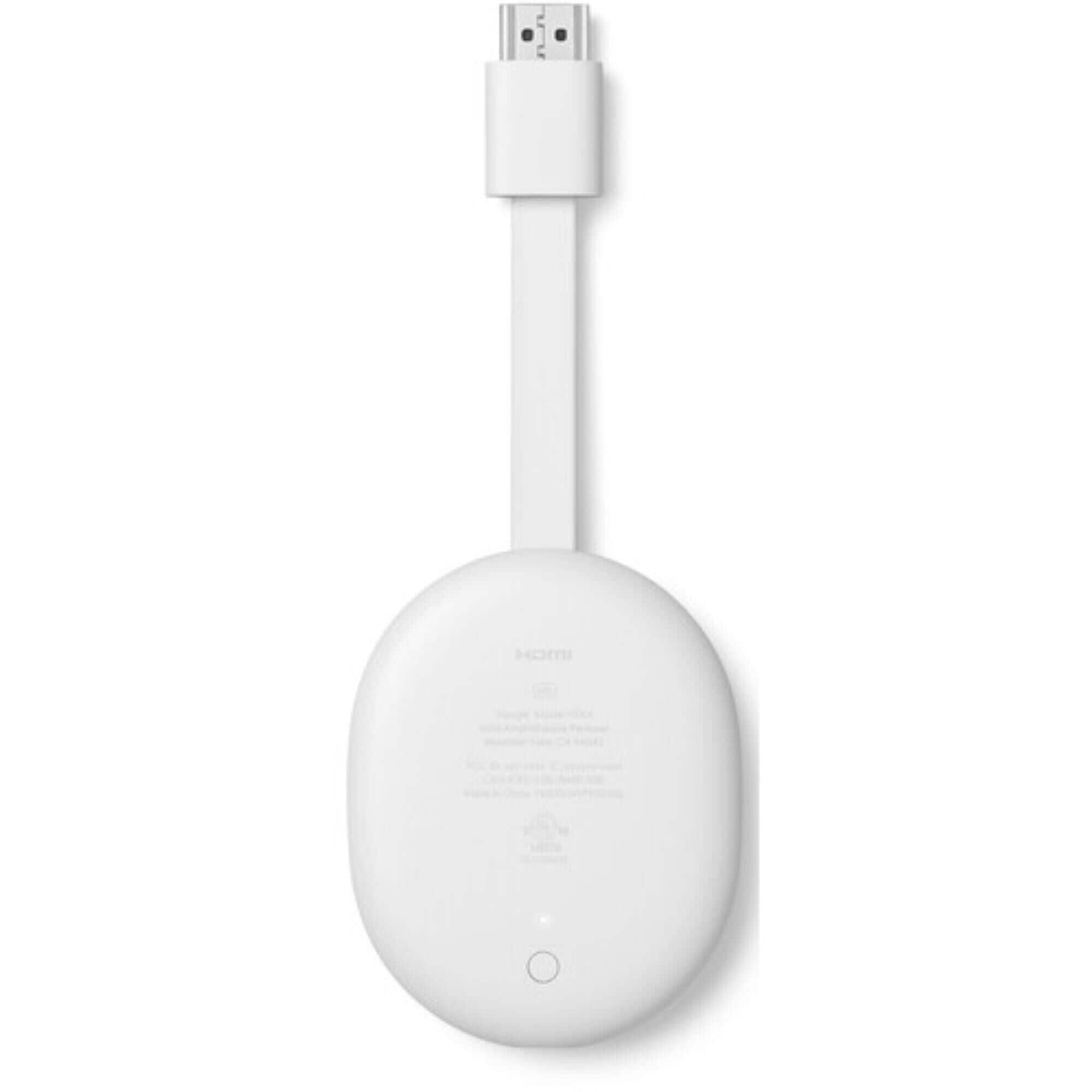 Google Chromecast with Google TV 4K HDR Streaming Player in Snow