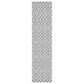 Safavieh Martha Stewart Cotton 2" x 8" Silver and Grey Runner, , large