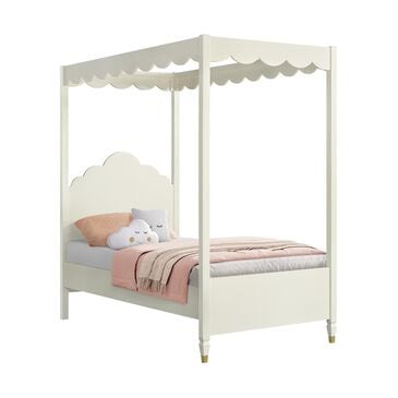 Martin Svensson Home Olivia Twin Canopy Panel Bed in French White, , large
