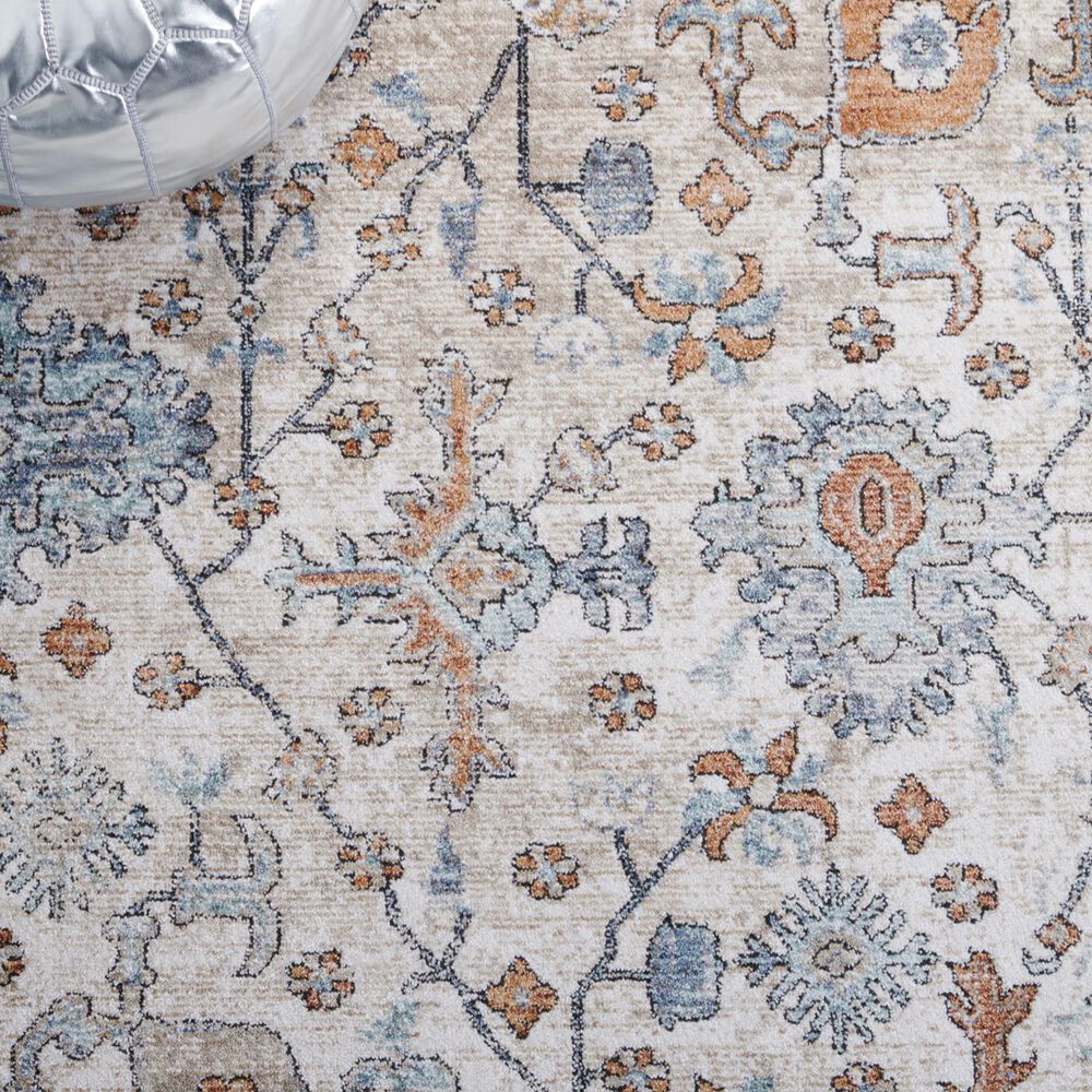 Safavieh Jasmine JSM343A 4&#39;5&quot; x 6&#39;5&quot; Ivory and Blue Area Rug, , large