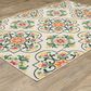 Oriental Weavers Havana HAV04 Ivory and Multicolor 6"7" x 9"2" Indoor/Outdoor Area Rug, , large