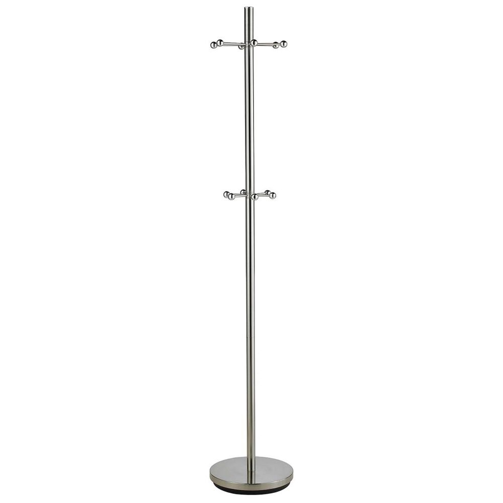 Adesso Jax Coat Rack in Brushed Steel, , large