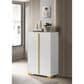 Pacific Landing Marceline 5-Drawer Chest in White and Gold, , large