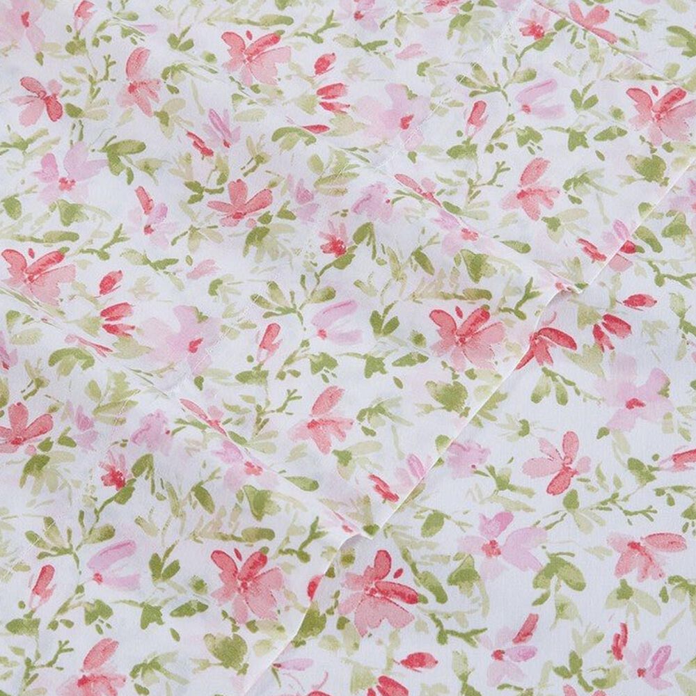 Revman Norella 4-Piece Full Sheet Set in Pink and Green, , large