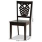 Baxton Studio Gervais Side Chair in Dark Brown (Set of 2), , large