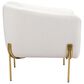 Zuo Modern Micaela Arm Chair in Ivory and Gold, , large