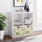 Linon Home Decor Galli 4-Shelf Bookcase in White, , large