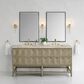James Martin Emmeline 72" Double Bathroom Vanity in Pebble Oak with 3 cm Tajnar Eclos Top and Rectangular Sinks, , large