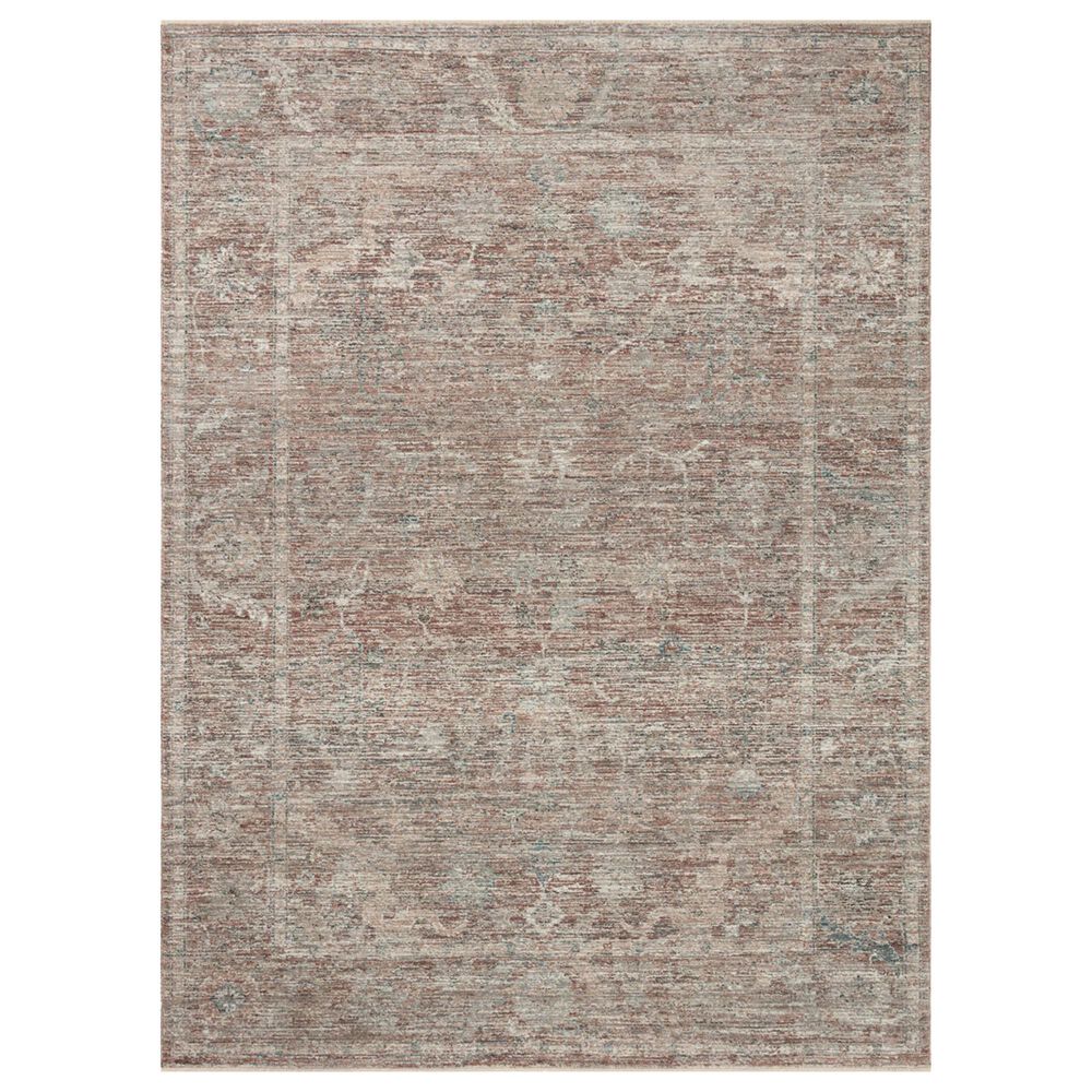 Magnolia Home Millie 5"3" Round Brick and Fog Area Rug, , large