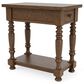 Riverside Furniture Eastlake 1-Drawer Rectangular Side Table in Whiskey Oak, , large
