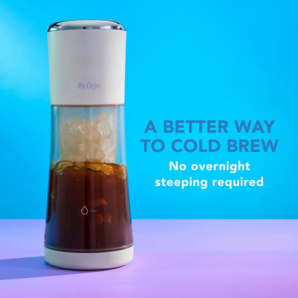Mr. Coffee 13 Oz Express Cold Brew Coffee Maker in Oat Milk, , large