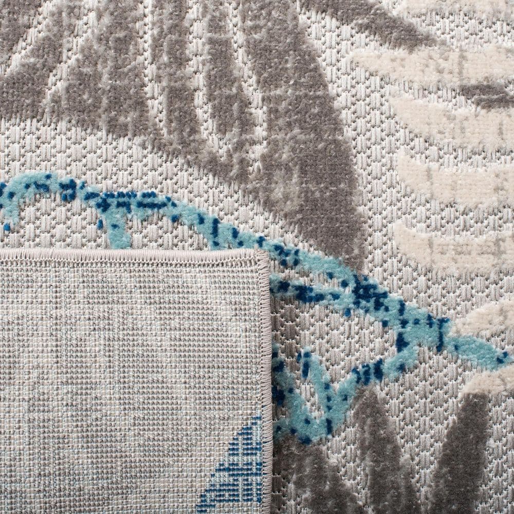 Safavieh Cabana CBN831F 8&#39; Square Grey and Blue Indoor/Outdoor Area Performance Rug, , large