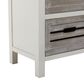 Maple and Jade 3-Drawer Side Table in White and Taupe, , large