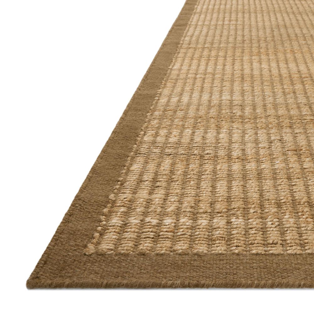 Amber Lewis x Loloi Lilah Natural and Bark 3'6" x 5'6" Area Rug, , large