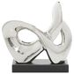 Maple and Jade 12" Abstract Infinity-Shaped Sculpture in Silver and Black, , large