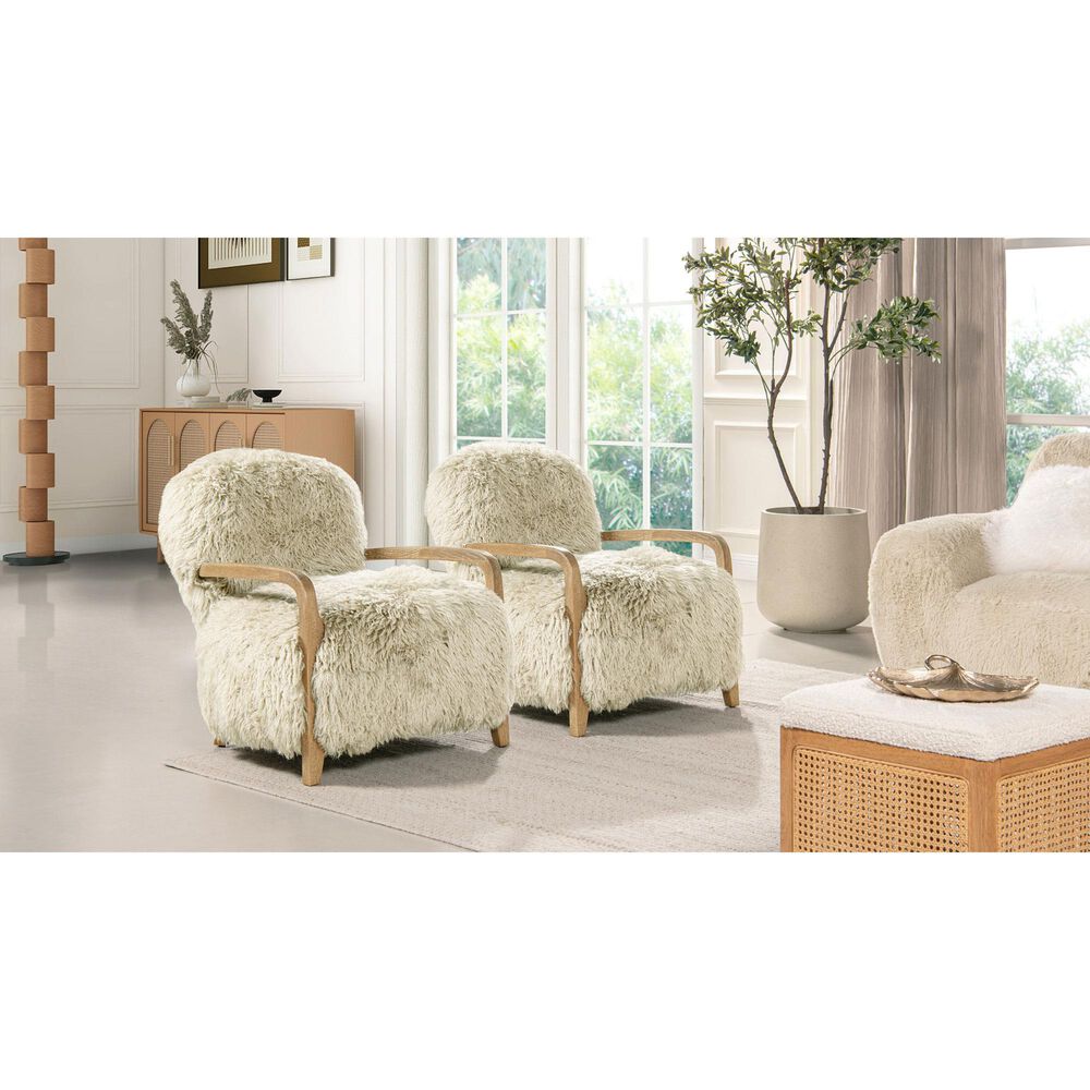 Jennifer Taylor Home Enchante Accent Chair in Taupe Beige, , large
