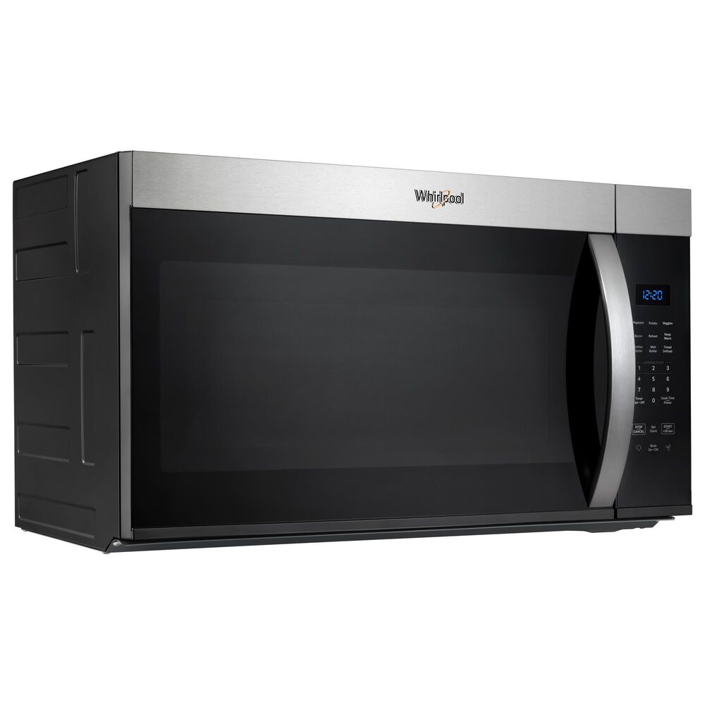 WHIRLPOOL 4-Piece Kitchen Package with 18.25 Cu. Ft. Top-Freezer Refrigerator and 5.3 Cu. Ft. Electric Range in Stainless Steel, , large