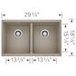 Blanco Precis 30" Equal Double Bowl Kitchen Sink in Truffle, , large