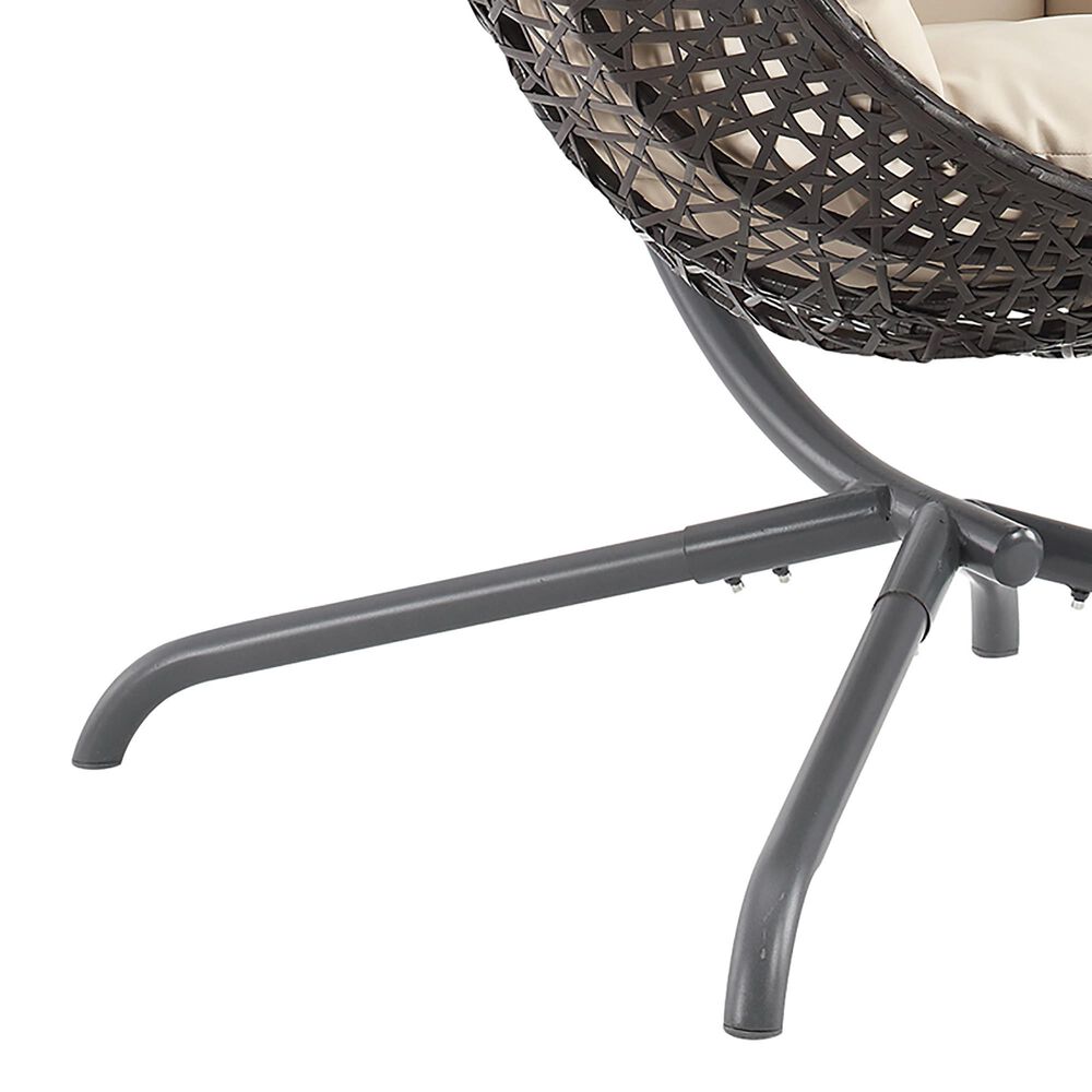 Crosley Furniture Calliope Patio Hangwithg Egg Chair with Sand Cushion