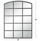 Maple and Jade 48" x 36" Arched Window Pane Wall Mirror in Matte Black, , large