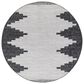 Surya Eagean EAG-2356 Black, Off-White and Charcoal 5"3" Round Indoor/Outdoor Area Rug, , large