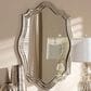 Baxton Studio Isidora Accent Wall Mirror in Antique Silver, , large
