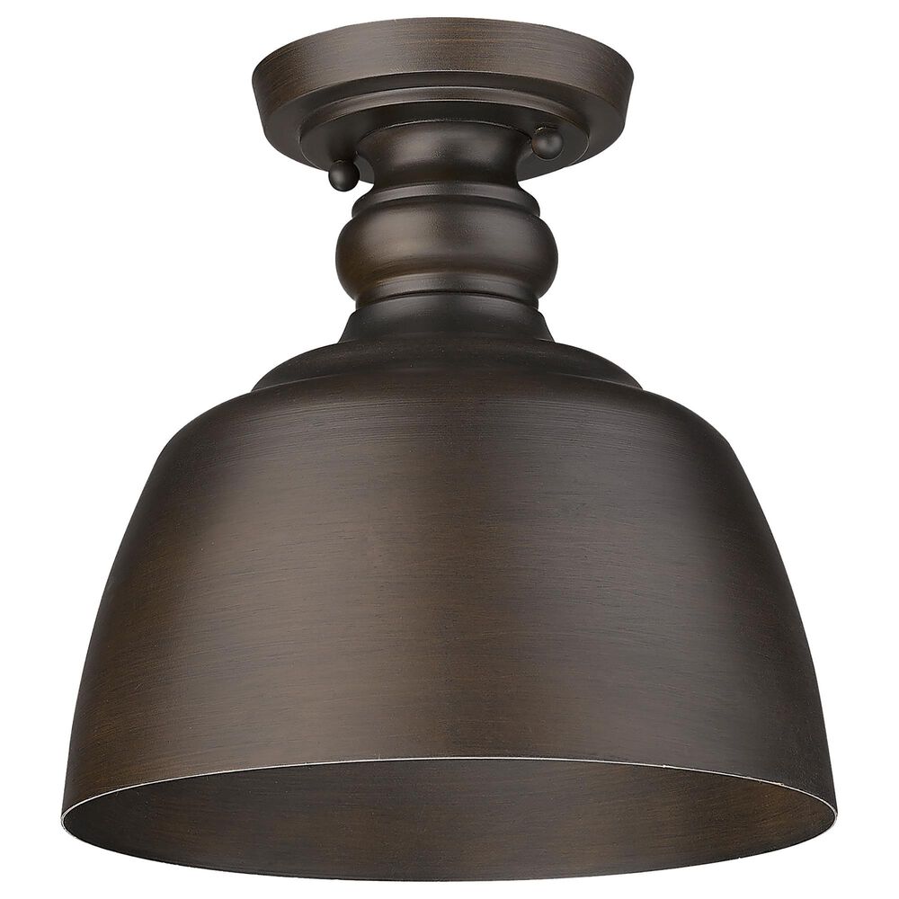 Golden Lighting Holmes Flush Mount in Rubbed Bronze, , large