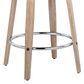 LumiSource Matisse 26" Swivel Counter Stool with Cream Fabric Upholstery in Whitewashed and Chrome (Set of 2), , large
