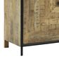 Ashley Camney Accent Cabinet in Distressed Light Brown and Black, , large